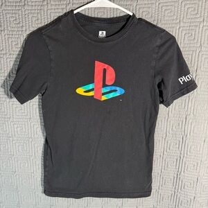 PlayStation T-Shirt Boys Size Large 10/12 Black Short Sleeve